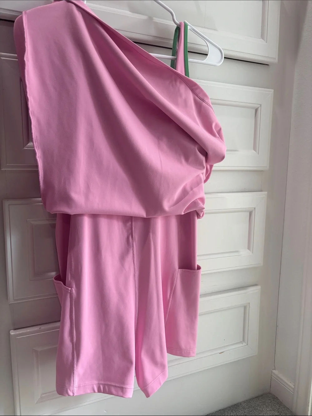 PINK Victoria's Secret Pink Athletic Tank Dress with Green Trim - Picture 3 of 3